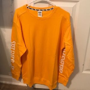 Yellow Victoria secret pink collection sweater